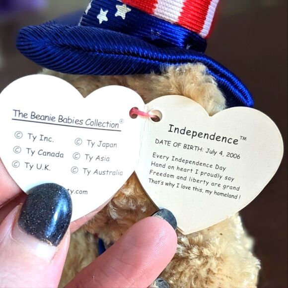 $5 Item! 2006 Ty Independence the Bear Beanie Baby - Picture 7 of 10